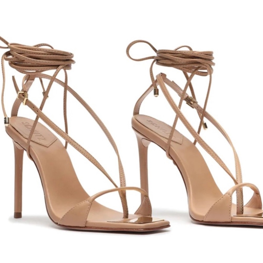 SCHUTZ strappy leather pump sandals - size 8